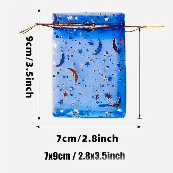🆕 Starry Night Organza Gift Bags: Set of 10 (each color) - Picture 4 of 4